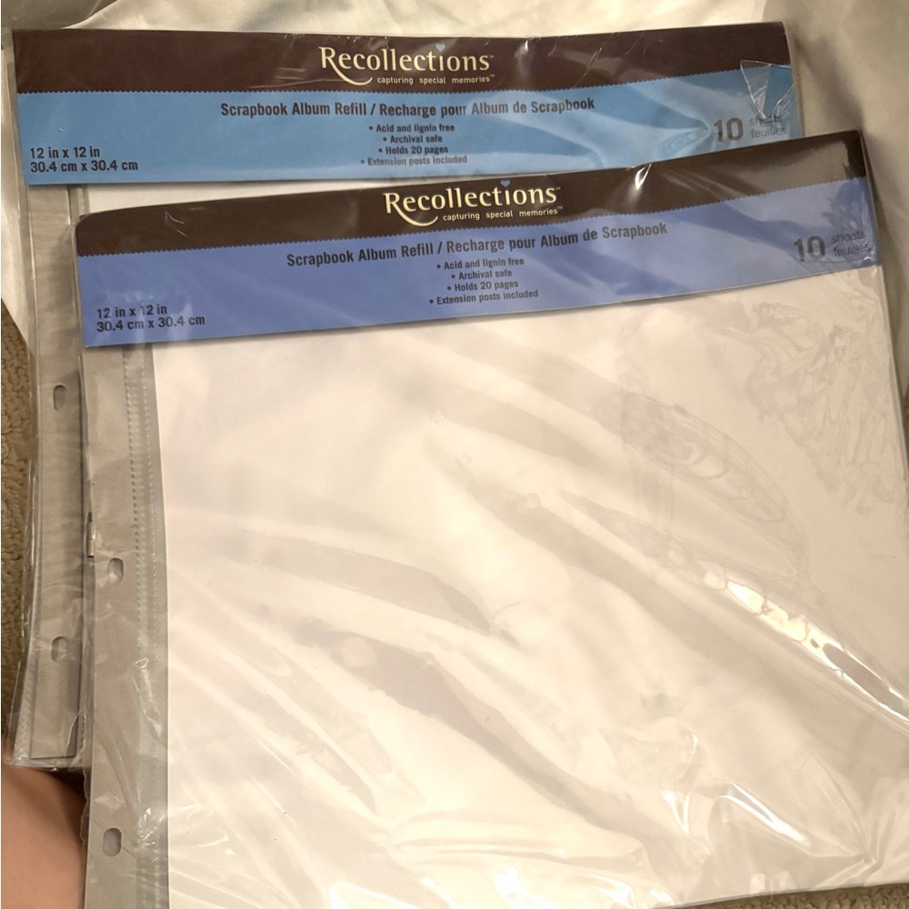 Recollections Clear Scrapbook Album Refill Pages